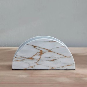 Porte-serviettes en tissu en céramique blanc lisse Simple de haute qualité pour les décorations de Table à manger de cuisine de vaisselle - Product Image 2