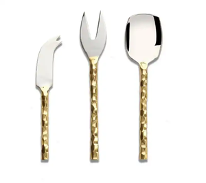 Ensemble d'outils de fromage de couleur or et argent de conception de luxe pour la table ensemble d'épandeur de fromage à motif Rose de qualité supérieure - Product Image 5