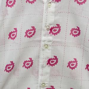Chemise décontractée en coton à imprimé floral pour garçons modernes avec col |   Chemise à manches courtes boutonnée pour l'été - Product Image 2