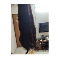 Extensions de cheveux humains indiens Remy Hamson 100g, non traités, naturels, vierges, cheveux de temple, double trame tissée à la machine, à clipser
