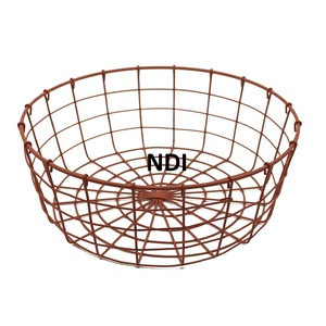 Cesta de fruta de acabado con recubrimiento de polvo negro para uso en la cocina Cesta de fruta decorativa hecha a mano Mesa de comedor Centros de mesa Uso - Product Image 4