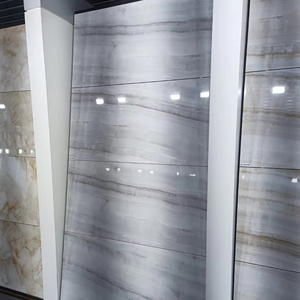 Carreaux de sol en céramique modernes de 600x1200mm aspect marbre émaillé poli pour l'intérieur et l'extérieur pour la salle de bain - Product Image 1