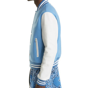Haute qualité High Street Lettermen Varsity Jacket Logo personnalisé col montant Position avant manches longues coupe-vent respirant laine - Product Image 4