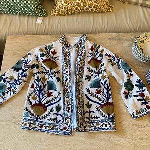 100% Cotton Duck TNT Suzani Embroidery Winter <b>Jacket</b> Women's Coat Unisex Coat Handmade Suzani Short <b>Jacket</b> - Product Image 3