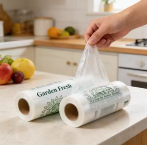 Food Grade Plastic Packaging <b>Bags</b> Fruit Vegetable Supermarket Produce <b>Bag</b> Compostable Transparent Food <b>Bag</b> on a Roll - Product Image 2