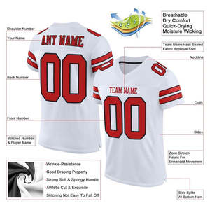 Maillot de Football américain de club de jeunesse uniforme d'entraînement sublimé léger ajustement personnalisé pour le jour de jeu de sports d'équipe d'école - Product Image 4
