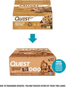 Quest <strong>Nutrition</strong> Chocolate Chip Cookie Dough Protein Bars 12 Count - Product Image 2
