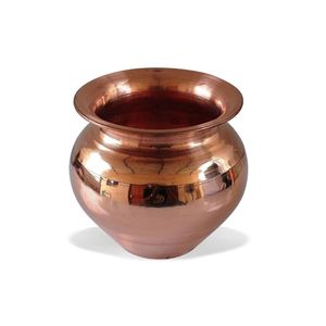 หม้อน้ำทองแดง lota พร้อมฐานหนักและขัดเงาสำหรับการใช้ห้อง Pooja และการปฏิบัติแบบดั้งเดิม - Product Image 5