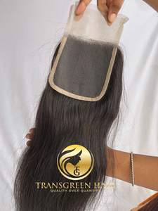 ผมตรงเรมี่ต่อแบบปิดผมตรงธรรมชาติขนาด22 "4x4ผู้บริจาคคนอินเดีย - Product Image 5