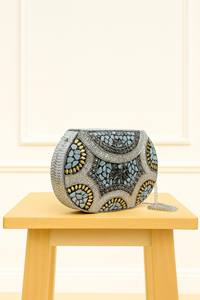 Bolso de Mano de Lujo con Mosaico para Fiestas y Eventos, Elegante Bolso de Mano con Mosaico para Chicas y Mujeres, Invitadas de Boda y Fiestas - Product Image 3