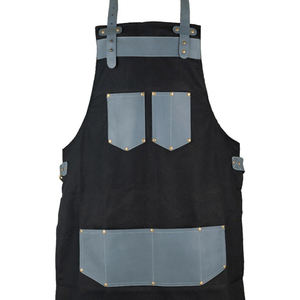 Wholesale Latest Design Customized Logo <b>Leather</b> <b>Apron</b> / New Fashion High Quality Breathable Cowhide <b>Leather</b> Kitchen <b>Aprons</b> - Product Image 5