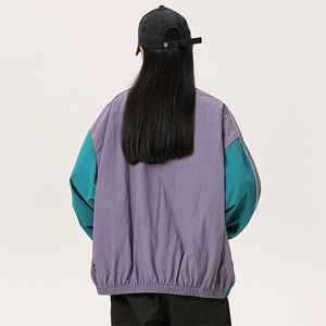 เสื้อกันลมผ้าไนลอนกีฬาลำลองสำหรับผู้ชายเสื้อกันลมบล็อกสีสำหรับเดินป่ากลางแจ้งชุดวอร์มกันน้ำพร้อมกระบวนการเคลือบ - Product Image 5