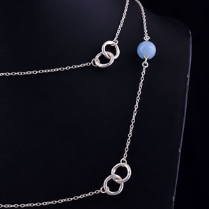 Cadenas de Plata de Ley 925 con Forma de Bola para Mujer, Diseño Clásico de Lujo, Piedras Preciosas Mixtas, Estilo Romántico, Bodas, Fiestas, Regalos de Boda - Product Image 3