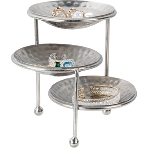 Bạc màu 3 Tier đồ trang sức bông tai hiển thị đứng có sẵn đồ trang sức hiện đại phụ kiện Eyewear Đồng hồ chủ từ Ấn Độ - Product Image 1