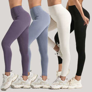 Hot Selling <b>Women's</b> Seamless Butt Lift Mid-Waisted Breathable Mesh Fitness Workout Yoga <b>Leggings</b> Quick Dry Customized Colors - Product Image 3