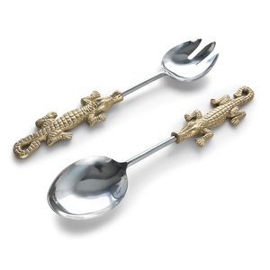 Ensemble de couverts de qualité supérieure pour la décoration de table à manger à faible coût, cuillère et fourchette de service à salade au design unique pour hôtel - Product Image 5