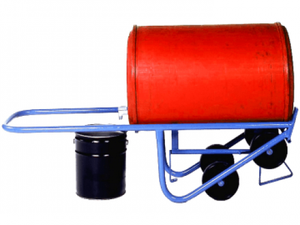 Heavy Duty 4-Wheel <b>Drum</b> Truck for 30 and 55 Gallon Steel, <b>Plastic</b> and Fiber <b>Drums</b>, 1000 lb Manual Handling Cart - Product Image 3