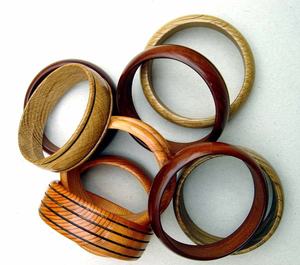 INTRICATELY Unique Design Wooden Bangle and Bracelet Customized Size Wooden Bracelets Bangle Handmade <b>Flower</b> Wooden Bangle Cuff - Product Image 3