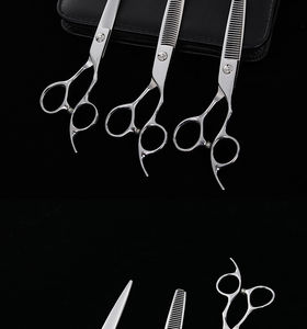 ชุดกรรไกรตัดผมสแตนเลส6/7/8/9นิ้วเครื่องมือความงามใบเลื่อยสำหรับร้านเสริมสวยแบบมืออาชีพโลโก้ตามสั่ง - Product Image 5