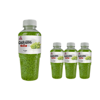 Boisson Prête à Boire Stérilisée OEM Concentré de Raisin Vert et Graines de Chia 450ml Bouteille PET Riche en Fibres Faible en Matières Grasses Boisson Saine aux Fruits