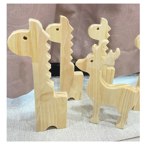 Jouet Animal en bois fait à la main jouet Animal en bois Montessori inspiré naturel sûr cadeau écologique jeu créatif pour les enfants - Product Image 2