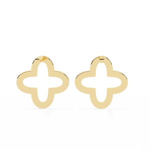 Pendientes de Oro de 18K con Diamantes Cultivados en Laboratorio, Diseño en Forma de Cruz - Product Image 1