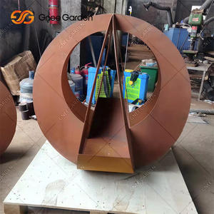 Jardín al aire libre personalizado autorriego Corten acero cuadrado resistente a la corrosión minimalista soporte decorativo maceta - Product Image 4