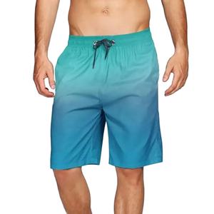 Shorts de bain à motif dégradé tendance pour hommes Shorts de plage imprimés en 3D colorés Mode estivale Vacances Shorts de surf - Product Image 4