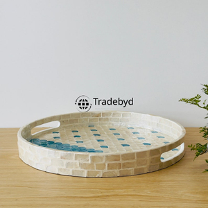 Premium Handmade MOP Inlay Tray for <b>Home</b> <b>Decor</b> Living Room Dining and <b>Gifting</b> by Tradebyd - Product Image 6
