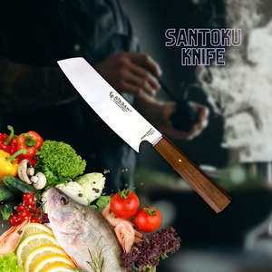 Cuchillos De Chef De Cocina De Acero Inoxidable Con mango De Madera Gran Oferta De Alta Calidad Cuchillo Profesional - Product Image 5