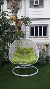 PRSW-001 V2 Luxury Outdoor Poly Rattan <b>Hanging</b> <b>Swing</b> <b>Chair</b> with Steel Frame and Cushion - Product Image 4