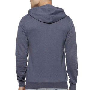 Sweat-shirt à capuche zippé intégral en coton pour homme avec logo personnalisé, style streetwear, en molleton doux, fabrication OEM ODM, vente en gros en vrac - Product Image 3