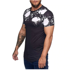 Tee-shirt Ajusté en Coton pour Homme-94% Coton 6% Spandex Ajusté Manches Courtes Col Ras Du Cou - Product Image 3