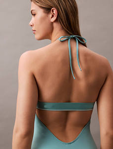 Venta caliente más tamaño sólido patrón ropa de playa Bikini traje de baño Color traje de baño fabricante en Pakistán - Product Image 6