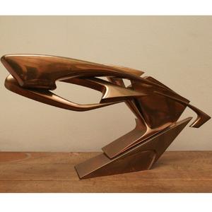 Sculpture abstraite raffinée en laiton et aluminium, art décoratif en métal, statue décorative, figurine en métal pour hôtel, décoration de table à domicile - Product Image 3