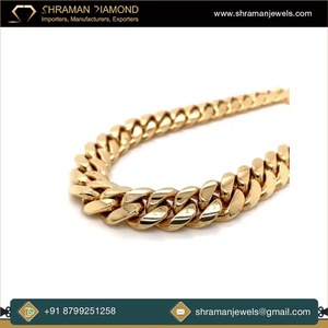 Chaîne cubaine Miami Franco en or jaune 10 carats massif pour mariages, fêtes, style hip-hop authentique, certificat chrétien inclus - Product Image 3