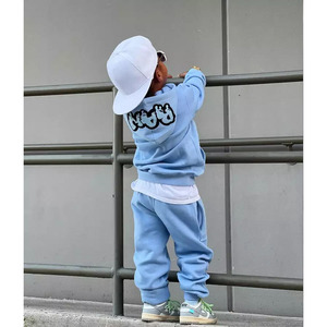 Chándal deportivo para niños con logotipo personalizado de algodón 100% de alta calidad, chándal transpirable con pantalones incluidos, estilo infantil - Product Image 5