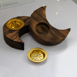 Royal Arabic Bakhoor Handcrafted Sandalwood Metal <b>Wooden</b> Incense <b>Burner</b> BRUSHSTROKE BLISS Eco-Friendly All-Season Long-lasting - Product Image 5