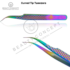 Multi Color Buena calidad Hecho a mano Acero inoxidable OEM Servicio Mejor proveedor Pinzas para pestañas por Beauty Concept International - Product Image 5