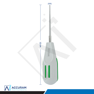 Perioteuse dentaire professionnelle droite 2,0 mm avec manche PPU, instrument chirurgical manuel d'extraction dentaire atraumatique, instrument chirurgical pour racines, CE - Product Image 4