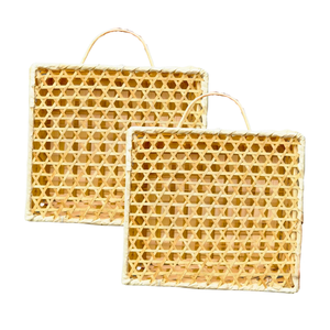 Logo personnalisé tissé PANIERS EN BAMBOU Forme de valise pour cadeaux et souvenirs Cadeau d'invité de mariage Panier de Pâques Cadeaux d'affaires - Product Image 1