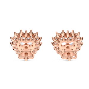 IGI Certified Lab Grown Diamond Heart Cut Double Halo Stud <b>Earrings</b> 9KT <b>Gold</b> Teardrop Diamond <b>Earrings</b> - Product Image 3