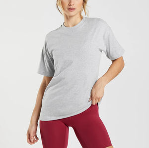 IGH uality-camisetas de manga corta para mujer, camisa de manga corta vertida de algodón, 100% - Product Image 4