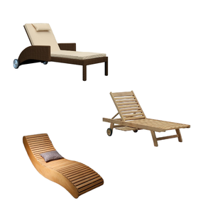 Meubles de jardin imperméables en rotin confortable loisirs piscine inclinable lit plage extérieur chaise longue chaise de piscine - Product Image 5