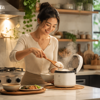 Nouvelle Mini-cuiseuse à riz domestique haut de gamme, programmable, cuisson rapide intelligente, norme américaine 110V, norme européenne 220V