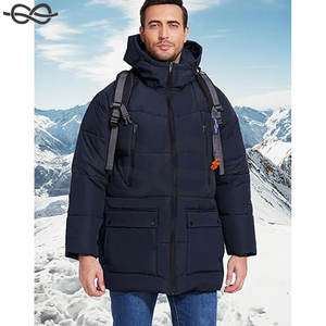 Parka longue pour hommes, manteaux d'hiver à capuche, veste bouffante, vêtements d'extérieur chauds et résistants à l'eau par temps froid, vêtements d'hiver, design élégant - Product Image 3