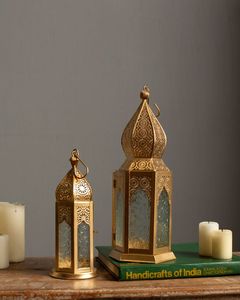 Antique Design Golden Finished Brass <b>Lanterns</b> Classic Luxury Home Accent for <b>Christmas</b> Available Wholesale Rate Rana Overseas - Product Image 2