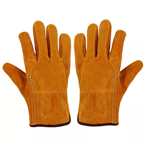 ถุงมือหนังแพะอุตสาหกรรม, ถุงมือหนังวัวแบบแยกทนความร้อนถุงมือทำงานเชื่อมงานหนังจากประเทศปากีสถาน - Product Image 5