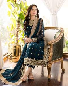 Lehnga choli สำหรับผู้หญิงขายส่ง0113ชุดปาร์ตี้งานแต่งงานมีหลายสีปักลายสำหรับผู้หญิง - Product Image 6