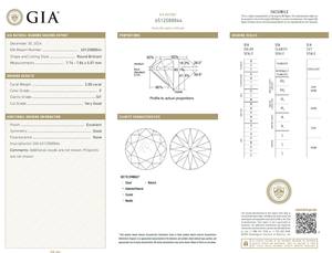 B2B D'VINS JEWELS GIA Certifié 2.00 CT Loose White Diamond Natural round F Color FL FLOW Purity EX Cut Polished - Product Image 2